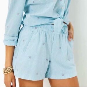Lilly Pulitzer LILO SHORT.  NEW With TAGS. HYDRA BLUE - Seaside Star Jacquard M
